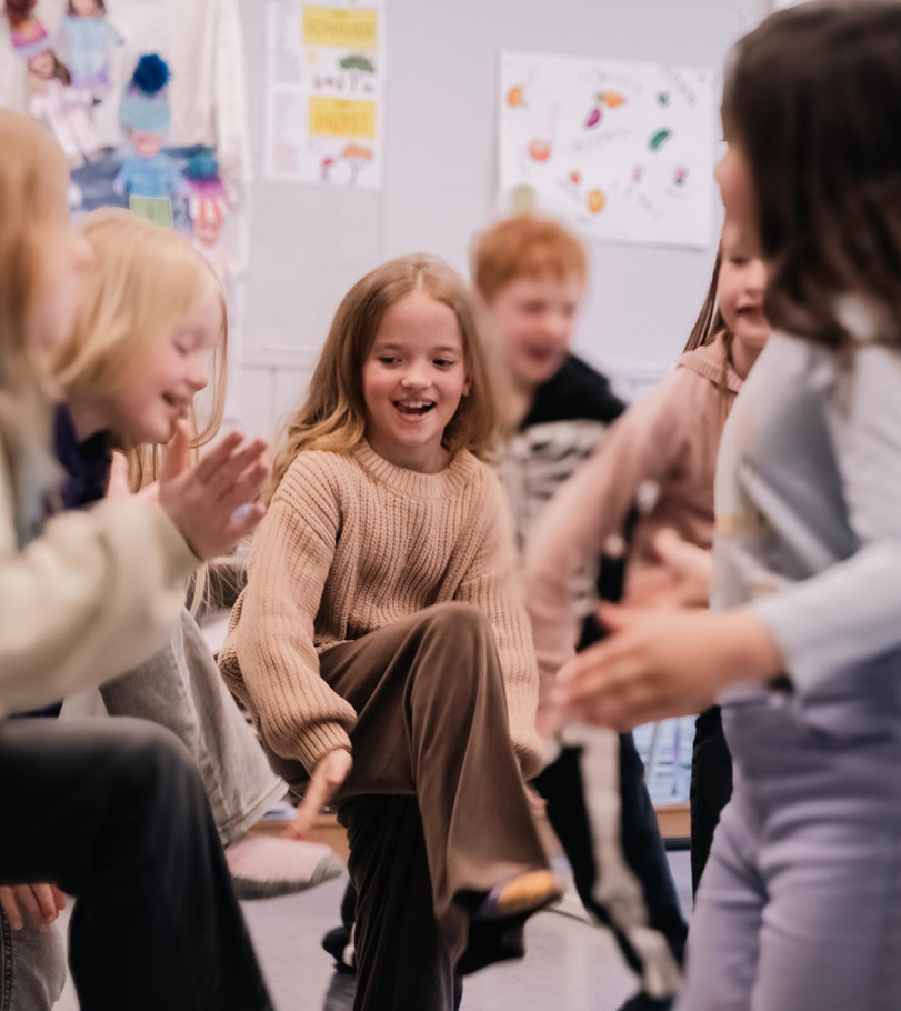 Students engaging in a classroom activity 